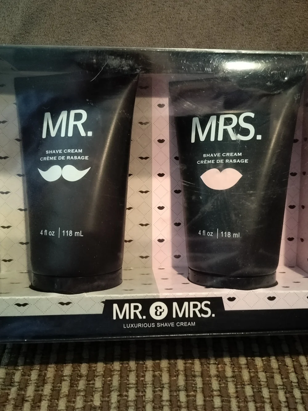 Luxurious Black Mr And Mrs Shave Cream Duo